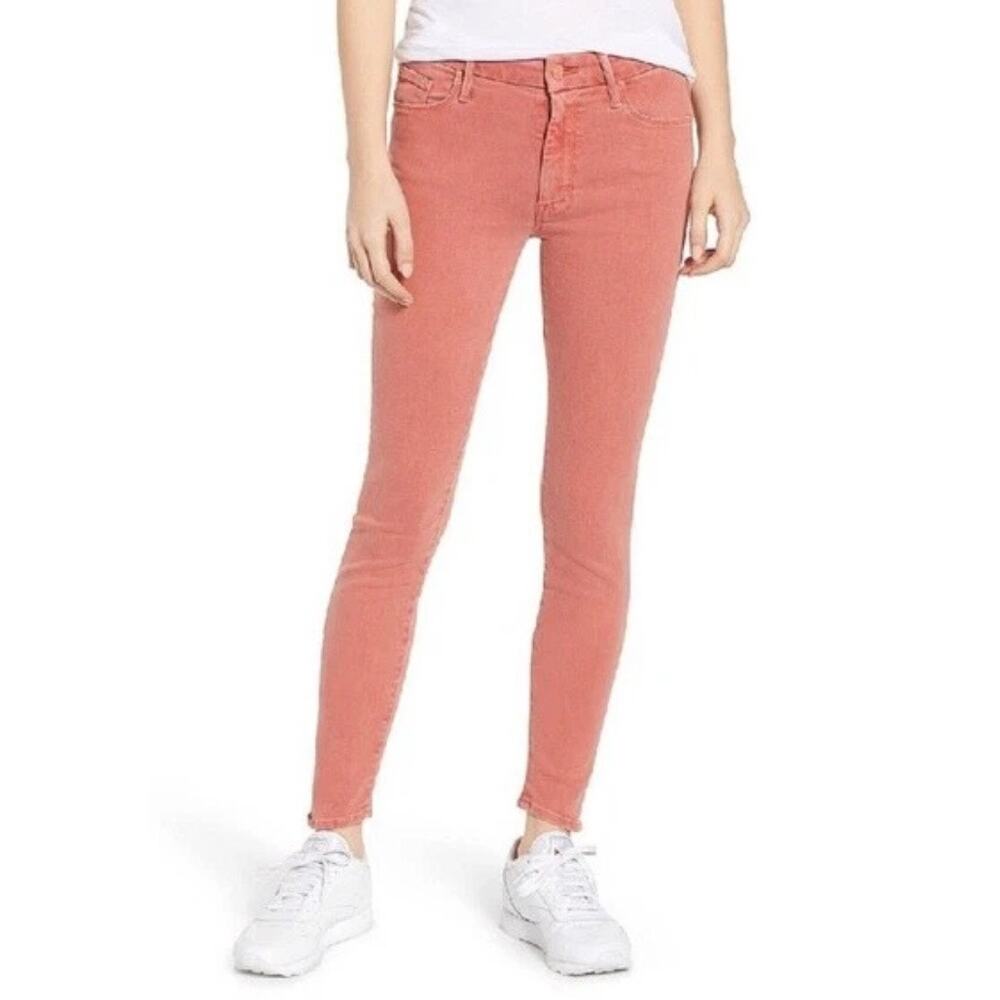 MOTHER Women's Skinny Jeans in Coral Never Worn